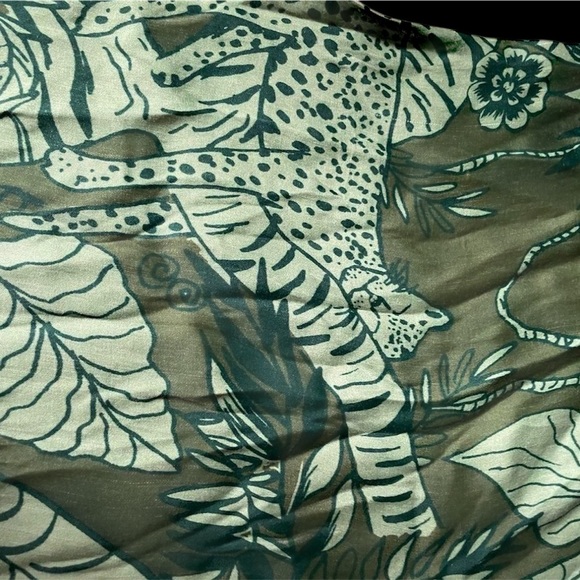 Farm Rio x Anthropologie Satin Printed Pants Wide Leg Pant SIZE S - Picture 5 of 6